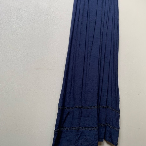 Forever 21 Indigo Long Dress Sleeveless Maxi + matching slip potential 2 looks! - Picture 9 of 16